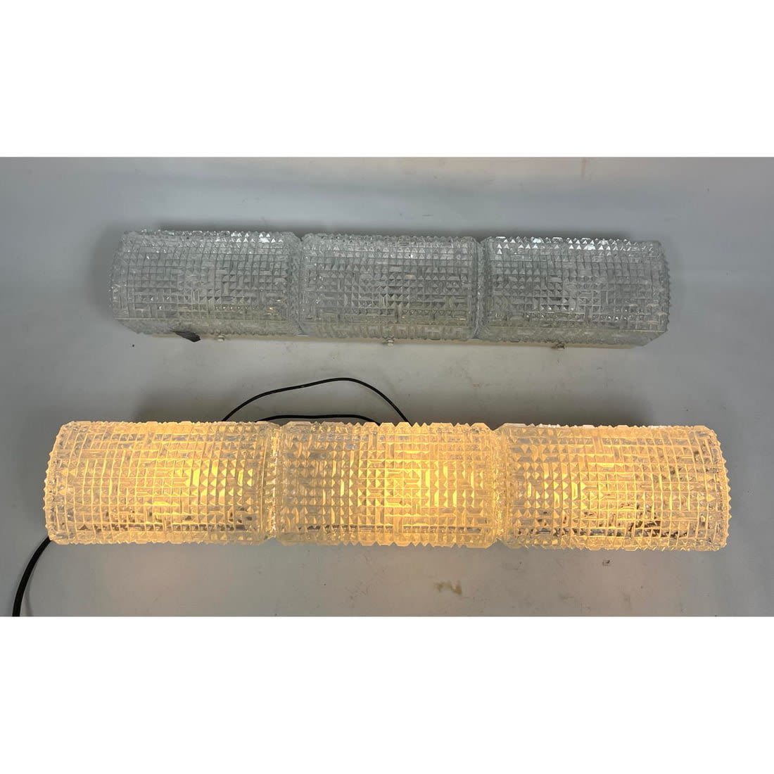 Pair Sciolari Lightolier Ice Cube