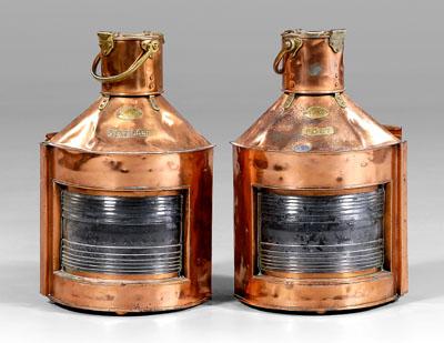 Pair Scottish nautical lanterns: