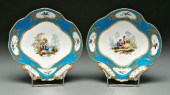 Pair S&egrave;vres shell bowls