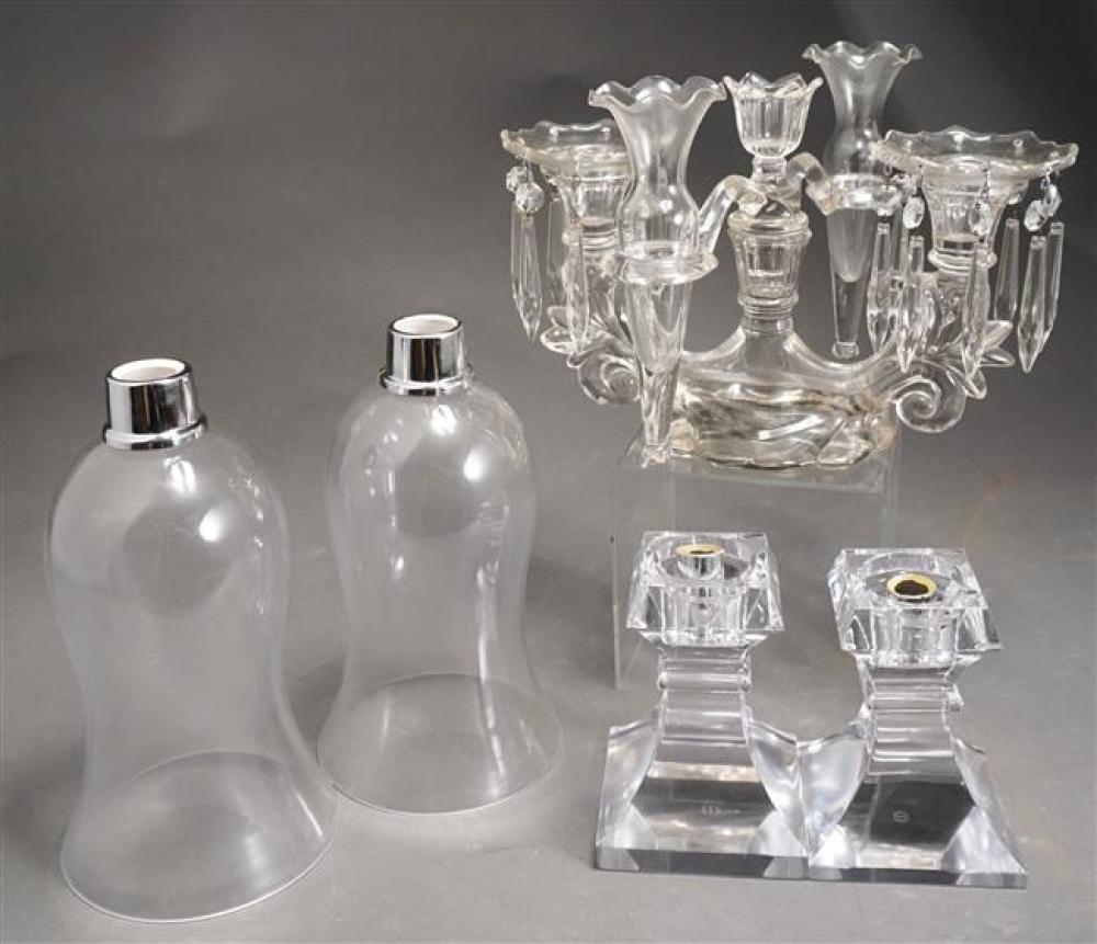 PAIR SEVRES CRYSTAL CANDLESTICKS