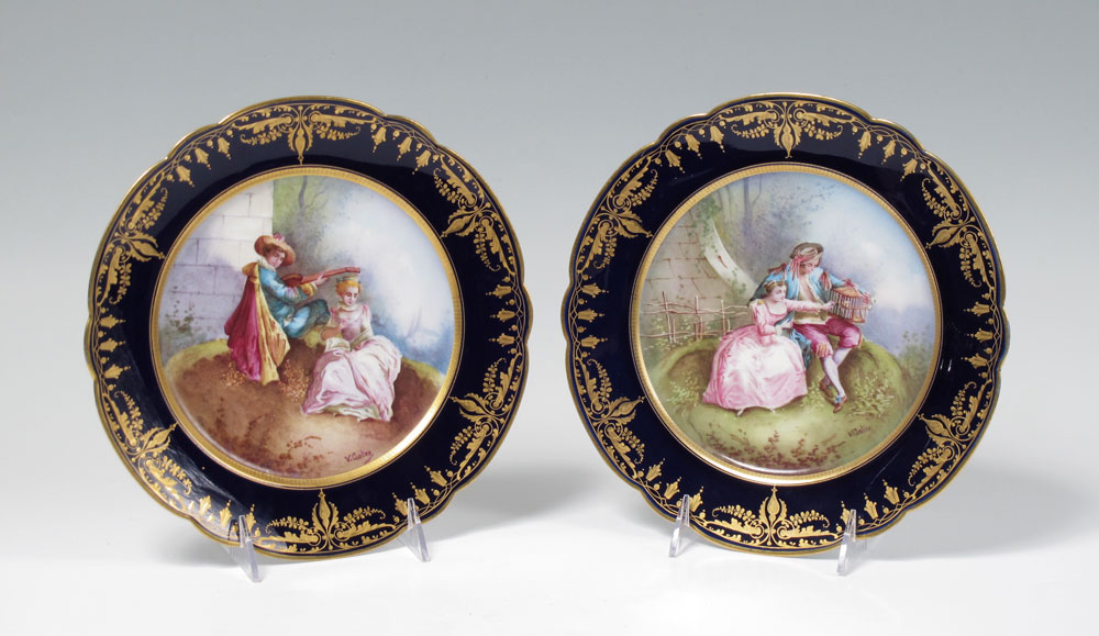 PAIR SEVRES PORCELAIN CABINET