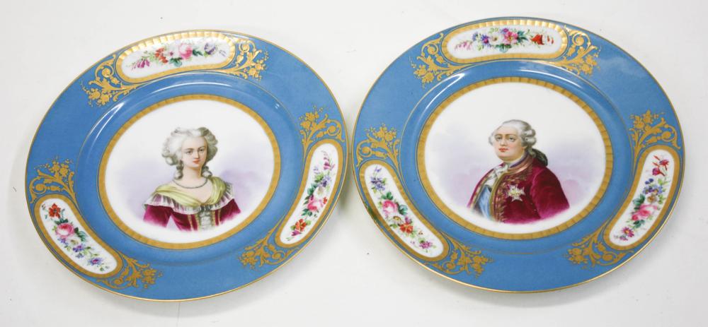 PAIR "SEVRES" PORCELAIN PORTRAIT