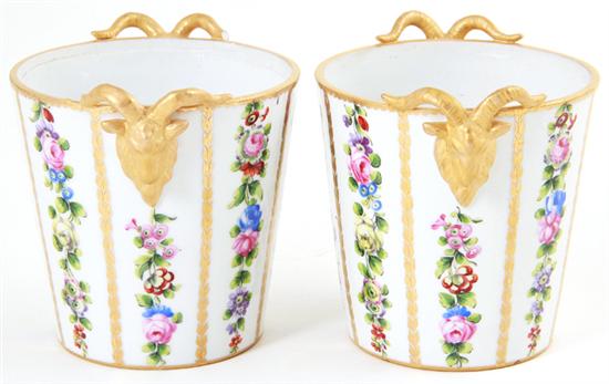 Pair Sevres style porcelain
