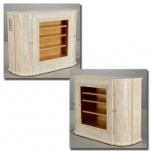 PAIR SHAGREEN VENEER CABINET,