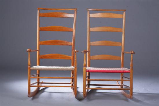PAIR SHAKER MAPLEWOOD ROCKERS.