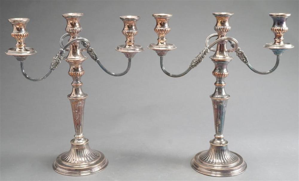 PAIR SHEFFIELD SILVER PLATE
