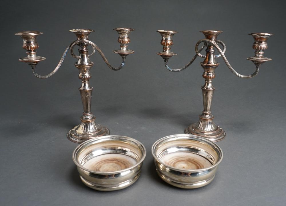 PAIR SHEFFIELD SILVER PLATE