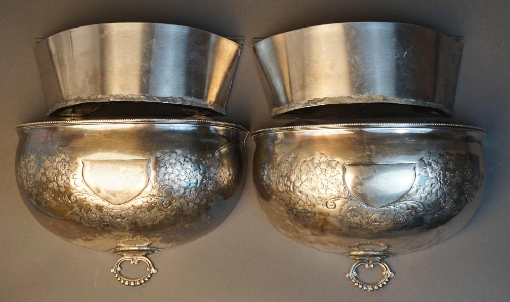 PAIR SHEFFIELD SILVERPLATE WALL