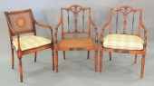 PAIR SHERATON-STYLE ARM CHAIRS