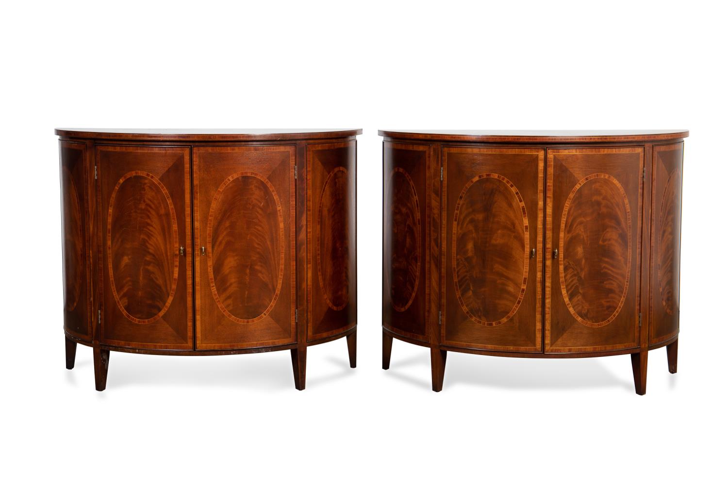 PAIR, SHERATON STYLE INLAID