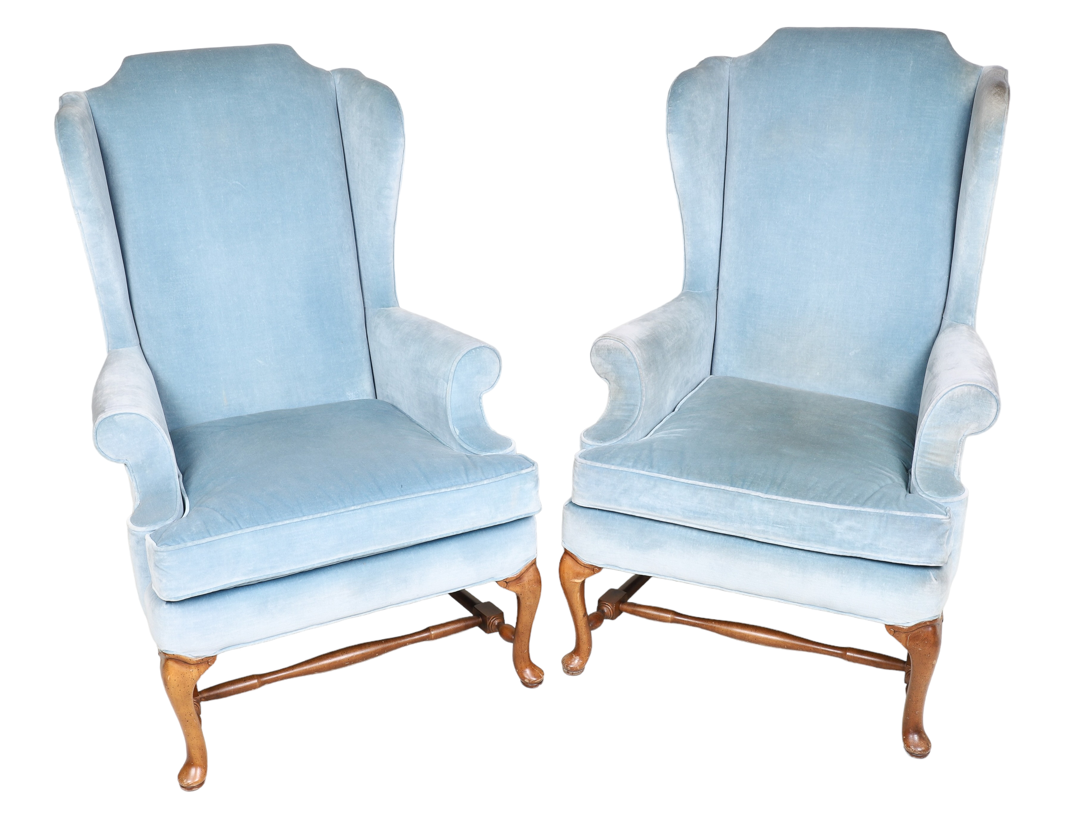 Pair Sherrill Queen Anne style