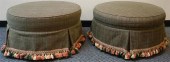 PAIR SHERRILL ROUND OTTOMANS H