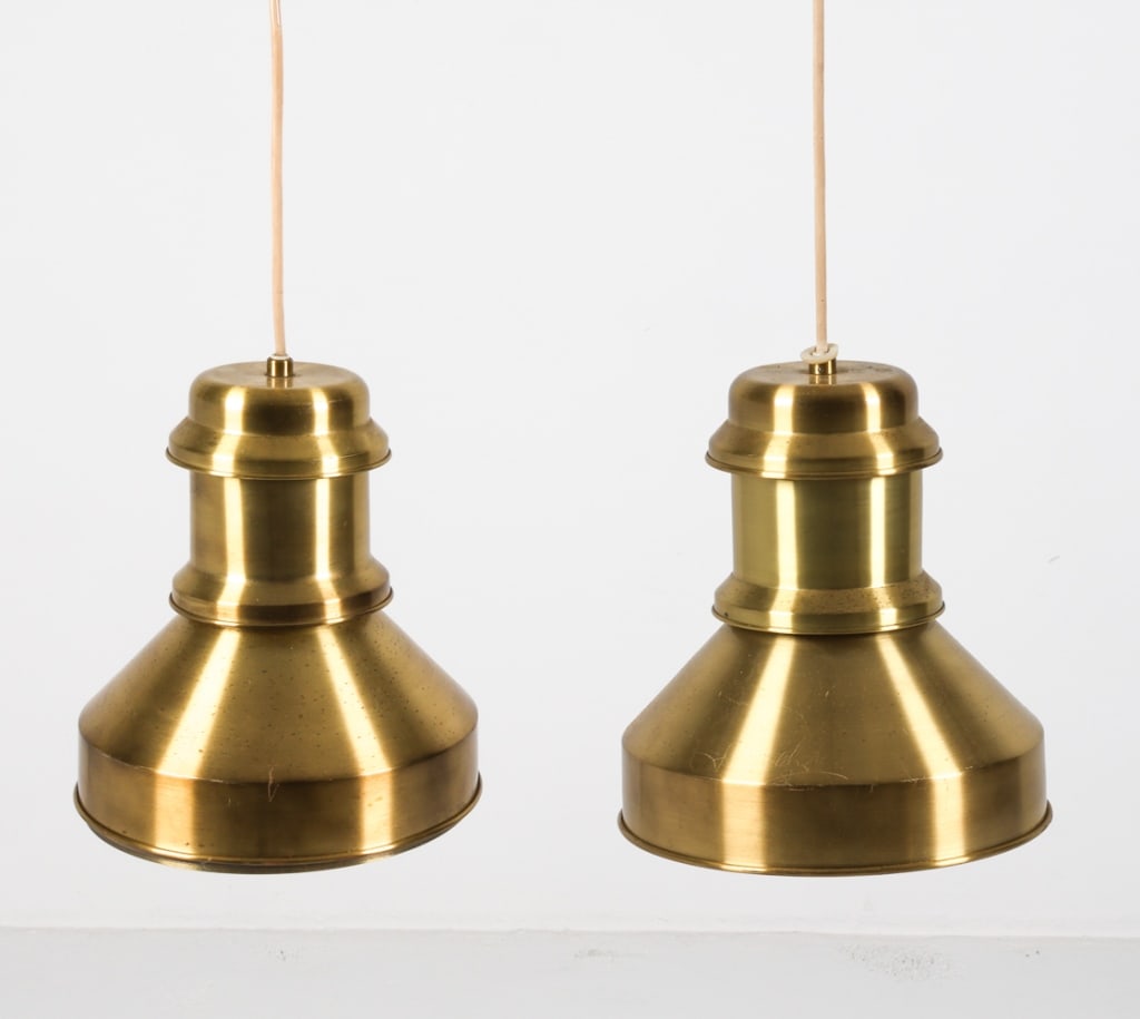 PAIR SIDSE WERNER BRUSHED BRASS