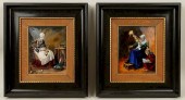 PAIR SIGNED HAND ENAMELED LIMO