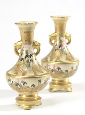 PAIR SIGNED JAPANESE SATSUMA P