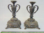 PAIR SILVER HALLMARKED BASES F