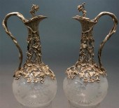 PAIR SILVER PLATE GRAPE-AND-VI