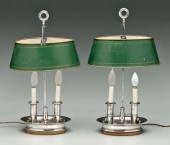 Pair silver plated bouillote l