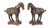 PAIR SILVERED METAL CHINESE TA