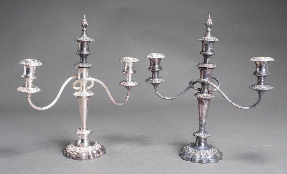 PAIR SILVERPLATE CONVERTIBLE 1-3