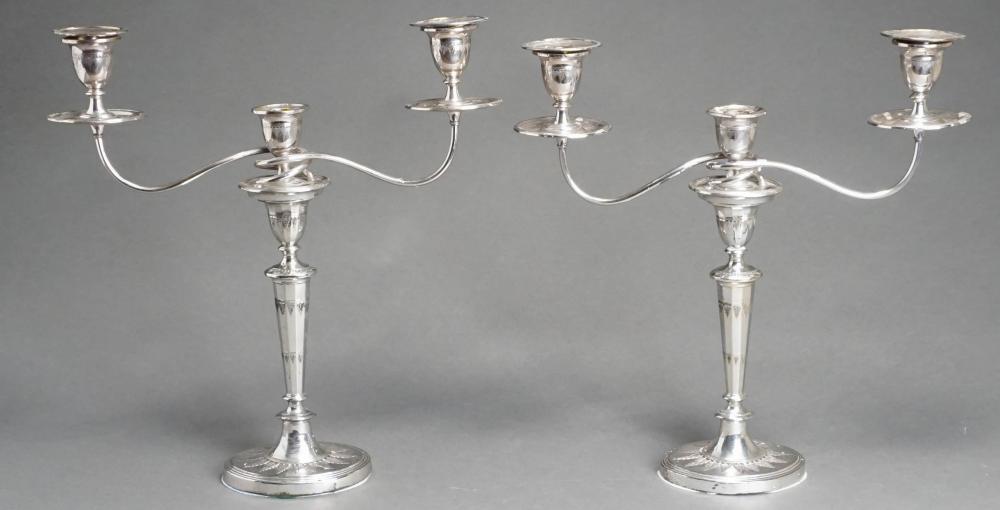 PAIR SILVERPLATE CONVERTIBLE