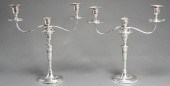 PAIR SILVERPLATE CONVERTIBLE T
