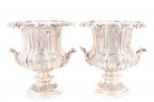 PAIR, SILVERPLATE GRAPE VINE M