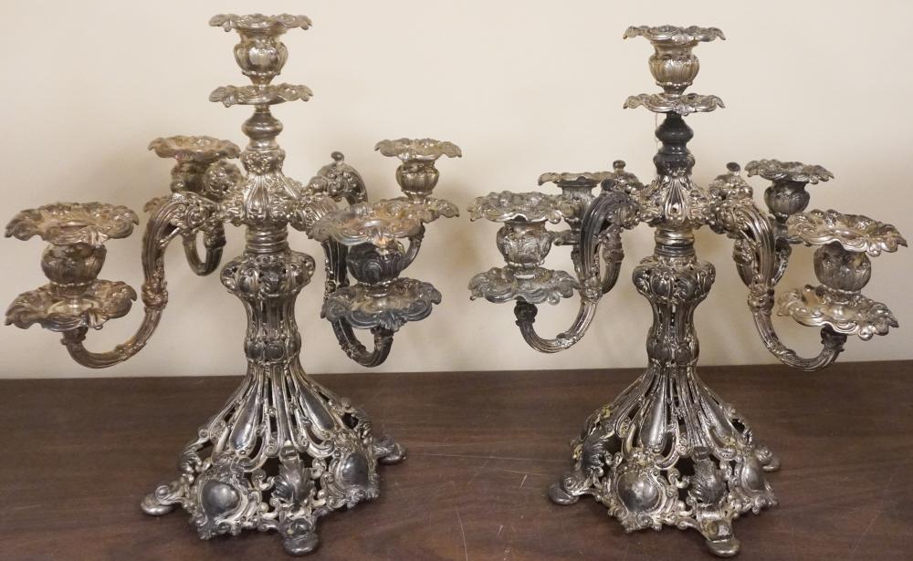 PAIR SILVERPLATE ROCOCO STYLE