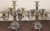 PAIR SILVERPLATE ROCOCO STYLE