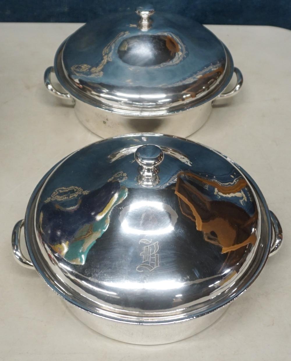 PAIR SILVERPLATE WARMING DISHESPair