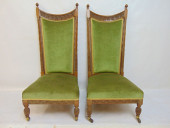 PAIR SLIPPER CHAIRS, POSSIBLY
