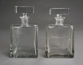 PAIR SLOVAKIAN ART DECO CRYSTA