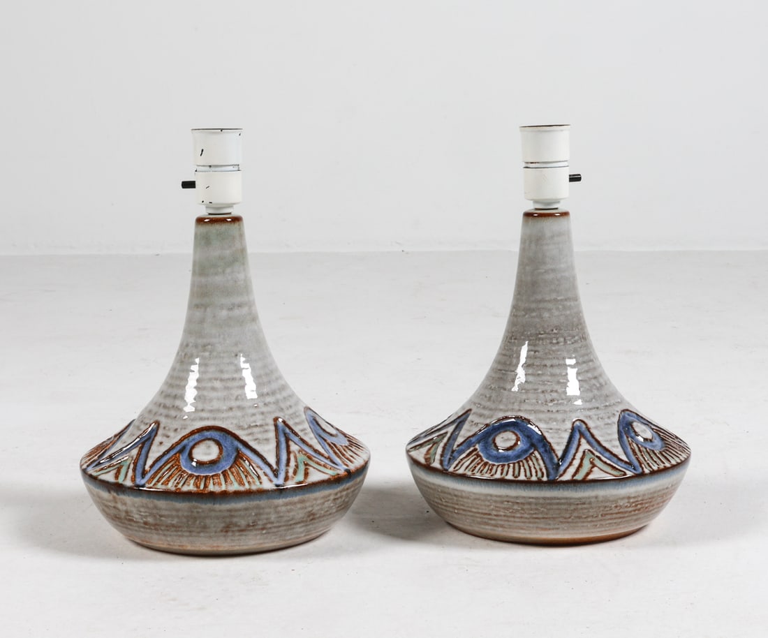 PAIR SOHOLM DANISH CERAMIC TABLE