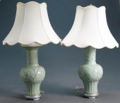 PAIR SOUTHEAST ASIAN CELADON G