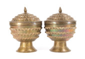 PAIR SOUTHEAST ASIAN LIDDED LO