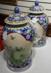 PAIR SOUTHEAST ASIAN POLYCHROM