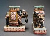 PAIR SOUTHEAST ASIAN POLYCHROM