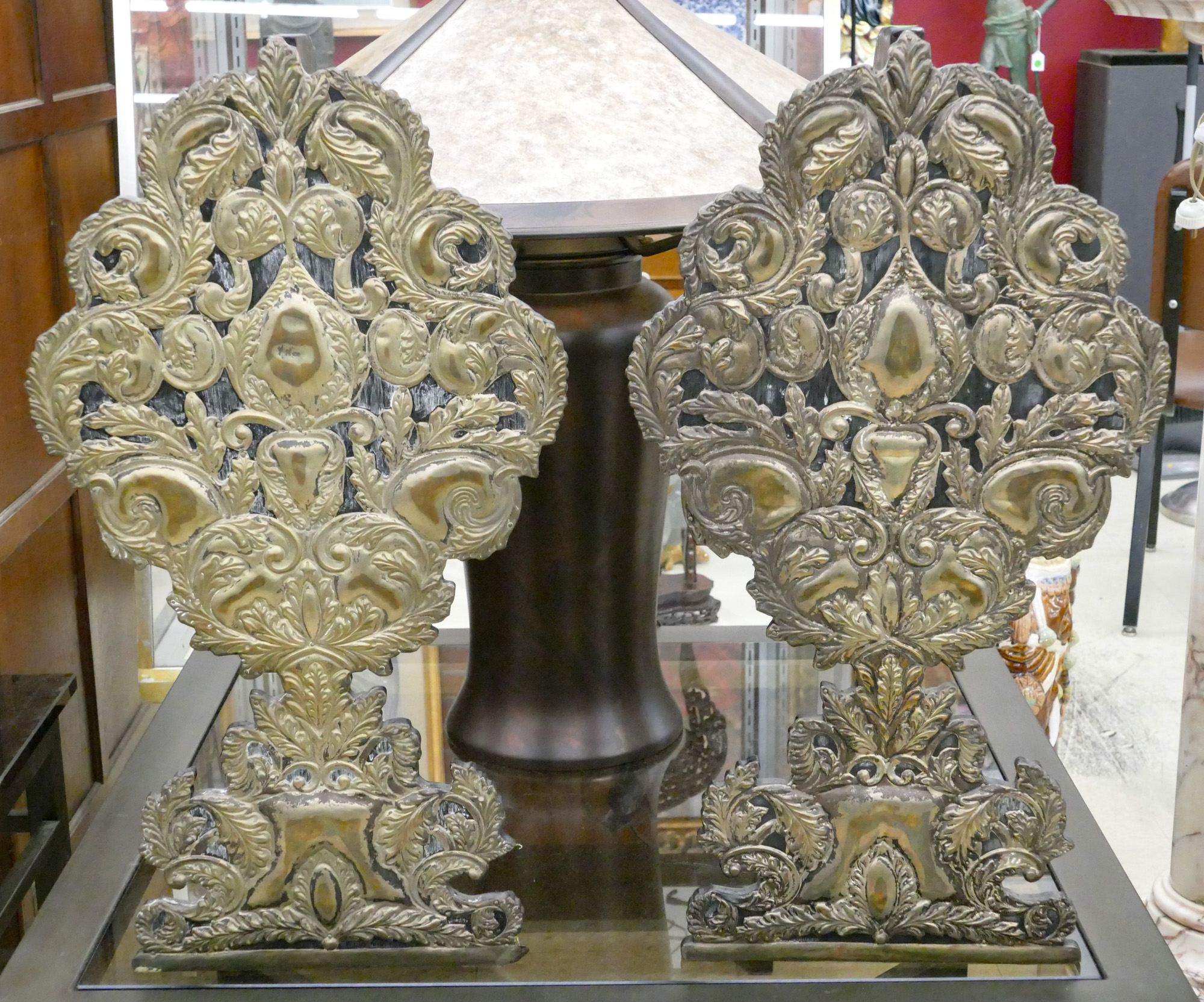 Pair Spanish Silver Repousse