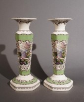 PAIR SPODE THOMAS KINKADE COLL