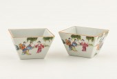 PAIR, SQUARE CHINESE FAMILLE V