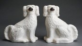 PAIR STAFFORDSHIRE CERAMIC FIG