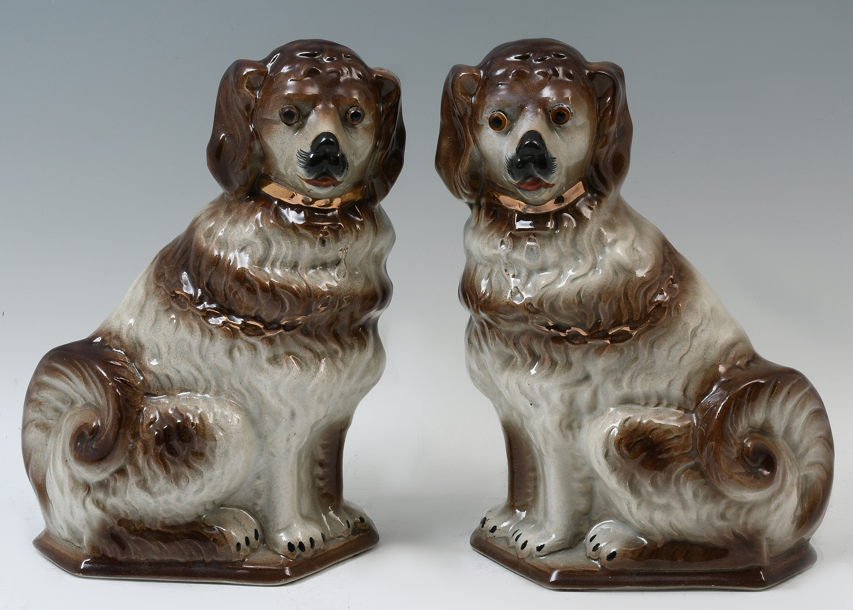 PAIR STAFFORDSHIRE PORCELAIN