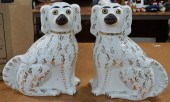 PAIR STAFFORDSHIRE SPANIELS, H