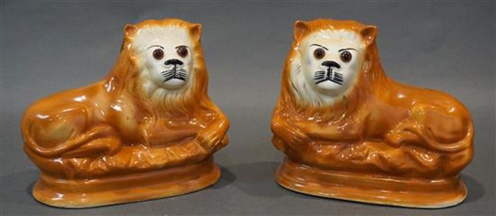 PAIR STAFFORDSHIRE TYPE CERAMIC