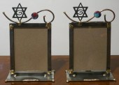 PAIR STAR OF DAVID METAL MOUNT