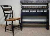 PAIR STENCIL DECORATED WOOD TW