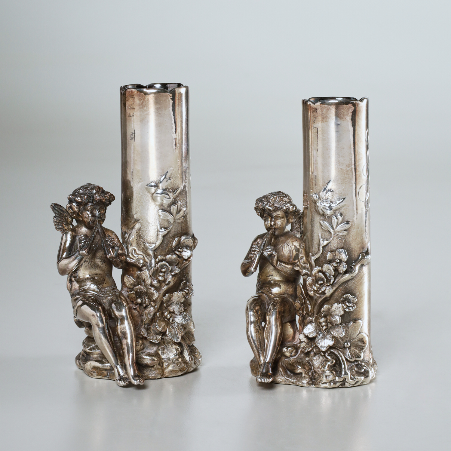 PAIR STERLING DEPOSIT PORCELAIN