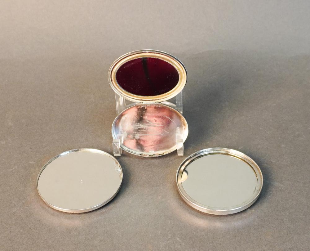 PAIR STERLING SILVER MOUNTED HAND