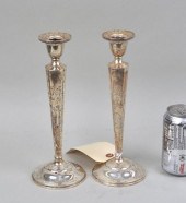 PAIR STERLING WEIGHTED CANDLES