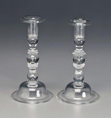 Pair Steuben "baluster"